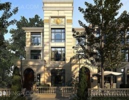 نمای خارجی ویلا سبک اروپایی