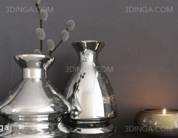 شاخه ی بیدمشک در گلدان
