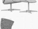 صندلی راحتی چرم + جلوپایی
