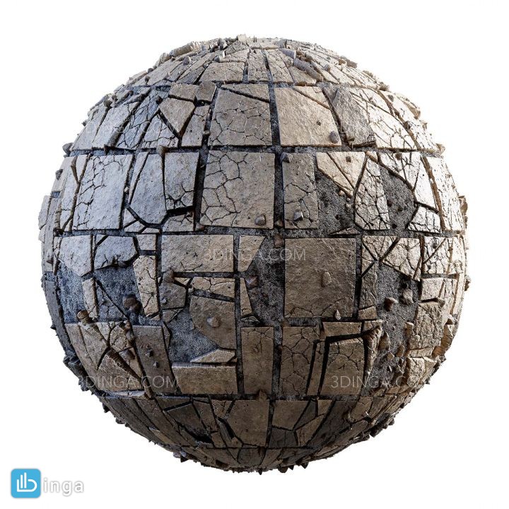 تکسچر پیاده رو آسیب دیده