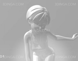 کاراکتر دختر برای چاپ سه بعدی