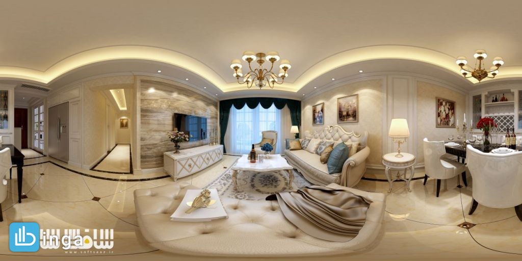 اتاق نشیمن سبک اروپایی