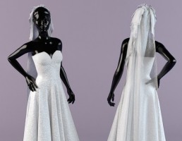 لباس عروس دکلته