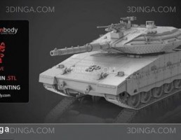 تانک Merkava MK 4 برای چاپ سه بعدی
