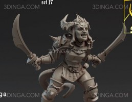 مجموعه کاراکترهای جنگجو برای چاپ سه بعدی