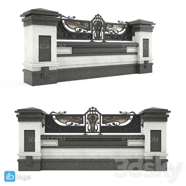 دیوار حیاط + فنس