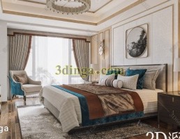 صحنه داخلی اتاق خواب چینی