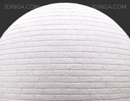 تکسچر آجر سفید رنگ شده