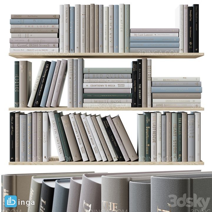 مجموعه کتاب در قفسه
