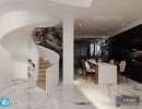 صحنه داخلی اتاق نشیمن سبک مدرن