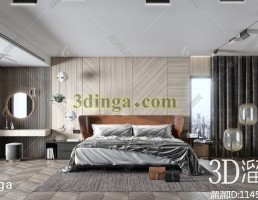 صحنه داخلی اتاق خواب مدرن