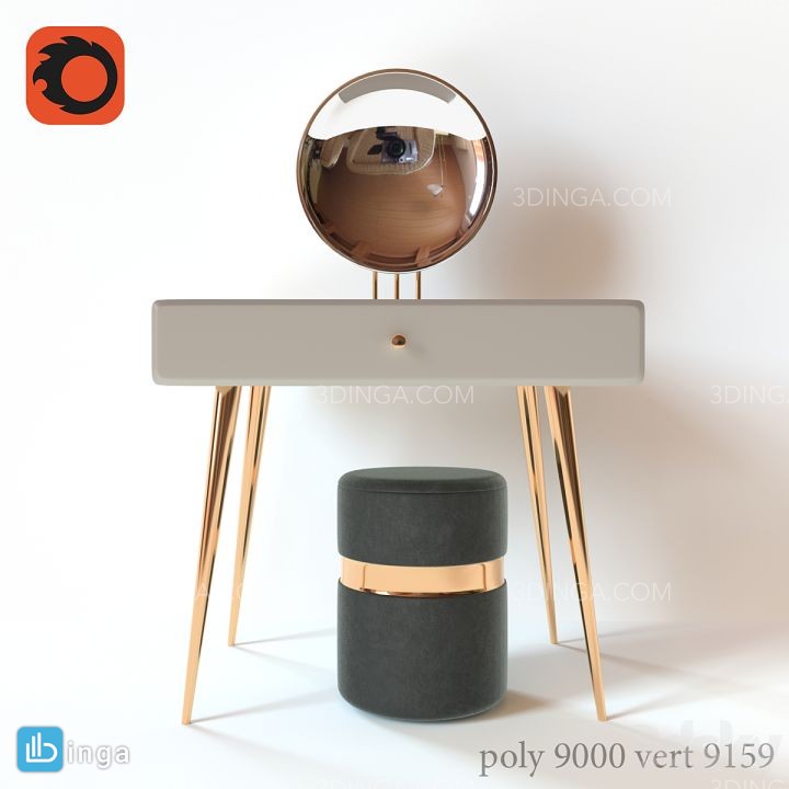 میز آرایش + پاف