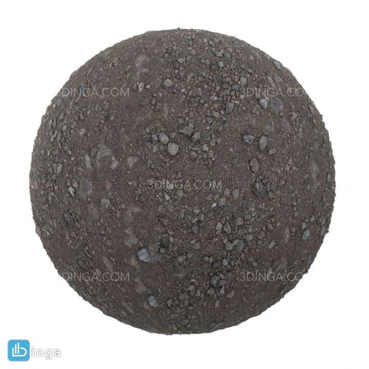تکسچر خاک خاکستری با سنگ