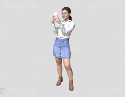 کاراکتر دختر ایستاده