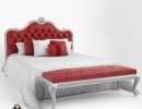 تخت خواب کلاسیک + پاف