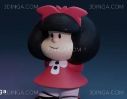 کاراکتر کارتونی دختر بچه (مافالدا) برای چاپ سه بعدی
