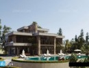صحنه بیرونی خانه ویلایی