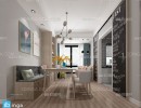 صحنه داخلی اتاق پذیرایی سبک مدرن