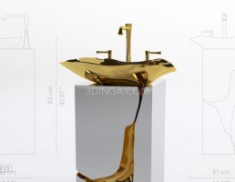 مدل سه بعدی روشویی مدرن