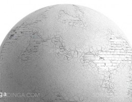 تکسچر دیوار آجری سفید با گچ آسیب دیده
