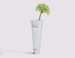 گلدان + گیاهان طبیعی