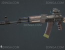 مدل سه بعدی اسلحه AK 74