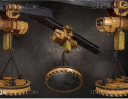 مدل سه بعدی آهنربا صنعتی