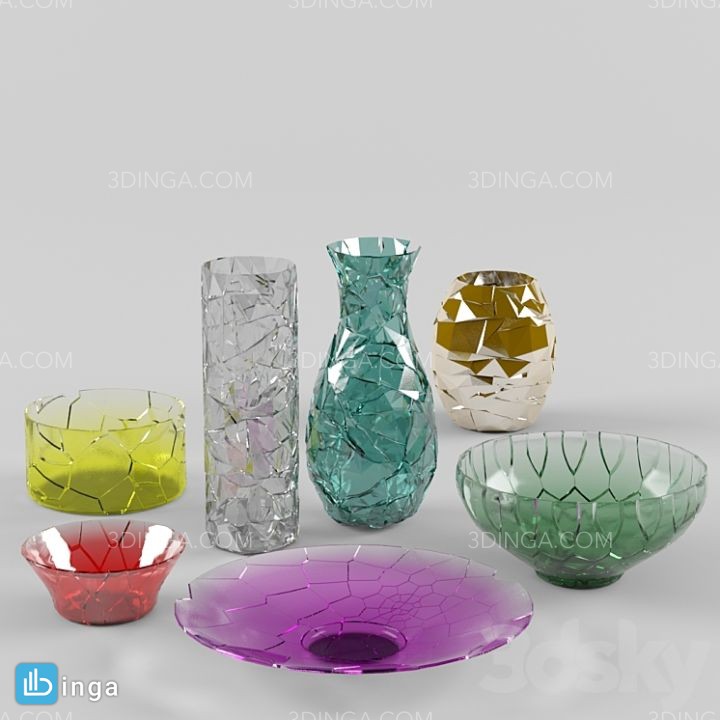 ظروف شیشه‎ای شکسته