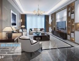 صحنه داخلی اتاق نشیمن سبک چینی