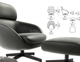 صندلی راحتی + جلوپایی