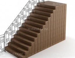 نرده کنار پله کلاسیک
