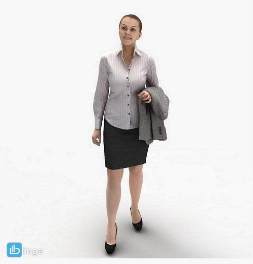 کاراکتر زن ایستاده