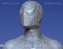 مجسمه نیم تنه مرد عنکبوتی برای چاپ سه بعدی
