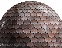 تکسچر سقف سرامیکی قهوه ای