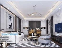 صحنه داخلی اتاق نشیمن سبک مدرن