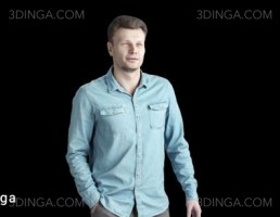 کاراکتر مرد در حال راه رفتن