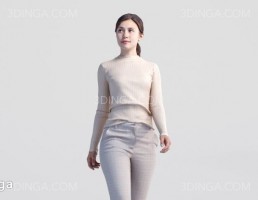 کاراکتر زن ایستاده