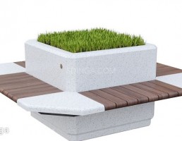 باغچه پارک با نیمکت