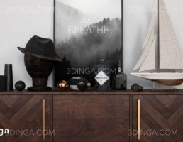 میز کنسول + ست دکوراسیون تزئینی