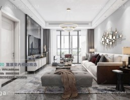 صحنه داخلی اتاق نشیمن دوبلکس