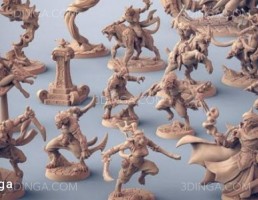 مجموعه کاراکتر زن ومرد برای چاپ سه بعدی