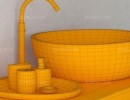 روشویی سنگ گرانیت + شیر آب
