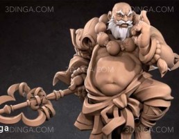 مجسمه مرد راهب چاق برای چاپ سه بعدی