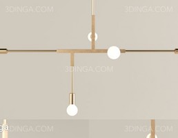 مدل سه بعدی چراغ سقفی