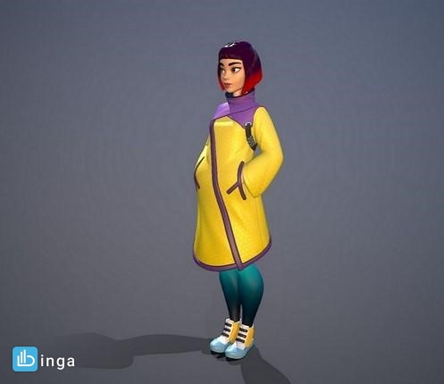 کاراکتر دختر ساده