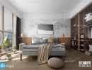 صحنه داخلی اتاق خواب سبک مدرن