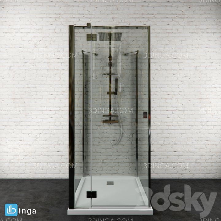 کابین دوش شیشه ای حمام