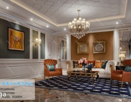 اتاق نشیمن کلاسیک سبک اروپایی