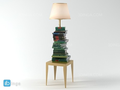 چهارپایه + کتاب + آباژور
