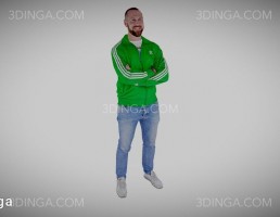 کاراکتر پسر ورزشکار ایستاده